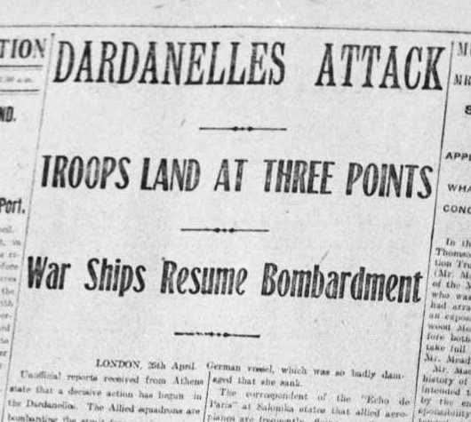Dardanelles landings 1915