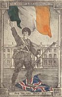 Irish Volunteers 1916 postcard