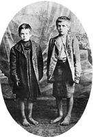 Dublin barefoot boys from slums, ca 1913